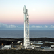 A Falcon 9 rocket ready for launch at Vandenberg Air Force Base in California Image: SpaceX